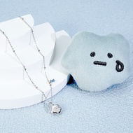 STORY Silver Jewelry-Straw Studio Square Classic Series-Small Ai Crystal Diamond Sterling Necklace