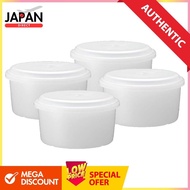 Doshisha Manual Shaved Ice Machine White approx. φ89 x H50mm Ice Cup S with lid, set of 4 HS-19S