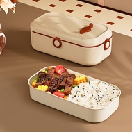 กล่องข้าวอุ่นไฟฟ้าสำหรับผู้ใช้ที่ทำงานในออฟฟิศ กล่องข้าวอุ่นแบบอัตโนมัติ ไม่ต้องเติมน้ำ อุปกรณ์เสริม