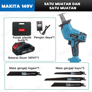 King of tools 198Volt Mesin Reciprocating Saw Cordless Gergaji Kayu Besi Baterai Koper Alat Pemotong Gergaji Kayu