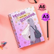 NoteBook SpiralRing A5 A6 Hijabers 12 to Takwa -00312 A5 Notebook A6 Notebook