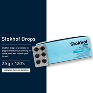 STOKHOF Drops Lozenges Throat Peppermint 6'S x 20 Strip Anti Inflammatory No More Cough Sore Throat 