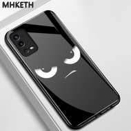 Case For OPPO A55 4G A54 4G A56 5G A55s Unique Cartoon Emoji Glass Phone Phone Case