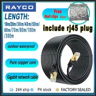 UTP Lan cable cat6a outdoor 10M/15M/20M/30M/40M/50M/60M/70M/80M/100M/300M Cat6a Pure copper Gold-pla