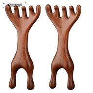 CUION1413EA 1Pc/2Pcs Body Meridian Massage Comb, Wide Tooth Double Headed Wood Therapy Massage Comb,