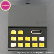 Cheesenm 12-Slots-NANO+1-Slot-Card-Pin Aluminum Portable SIM Micro Pin SIM Card Nano Memory Card Sto