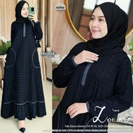 GAMIS MUSLIM WANITA BUSUI FRIENDLY RESLETING DEPAN MOTIF KOTAK KOTAK ZOE 3 MAXY LD 100-120 ALL SIZE M-XXL GAMIS DIANA DENIM TERBARU KEKINIAN SYAMIL DRESS