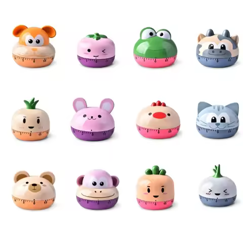 Mechanical Kitchen Timer Cartoon Animal Clock Alarm Cooking Timer Mechanical Counter Wind Up Timer f