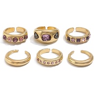 Chunky Gold Ring Set Boho Stackable Rings for Finger Vintage Knuckle Rings Sets Prom Costume Accesso