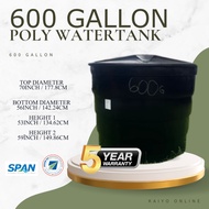 Free Delivery Deluxe Poly Water Tank Hitam Tangki Air 600Gallon Outdoor Tank