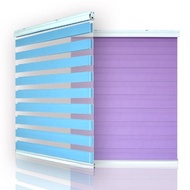 Korea 2 Layer Roller Zebra Blind Anti UV Window Bidai Tirai Langsir Tingkap Tirai Curtain 百叶窗 卷帘