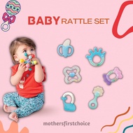 Baby Teether Rattles Toy 0-12 Months Baby Sooth Baby's Gum Can Boil Disinfection 7pcs Baby Gift Sets