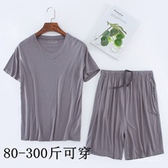 【Ensure quality】Male ModalTT-shirt Suit Short Sleeve Shorts Home Wear Casual Sportswear plus-Sized plus Size Pajamas Sum
