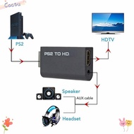 CACTU Converter, PS2 to HDMI HD Cable Adapter, Plug and Play Game to HDMI 480i/480p/576i 3.5mm Audio