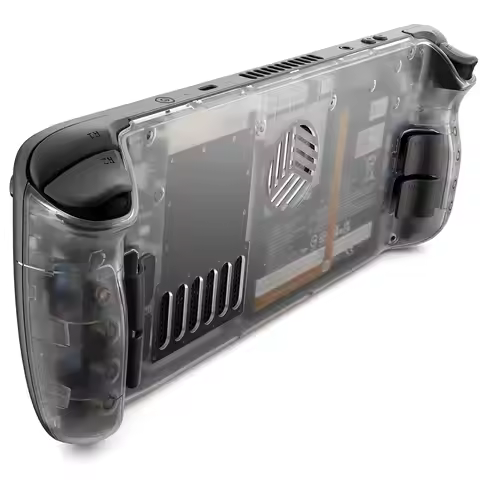 Steam Deck Transparent Back Plate Vents Version, DIY Clear Edition Replacement Shell Case for Steam 