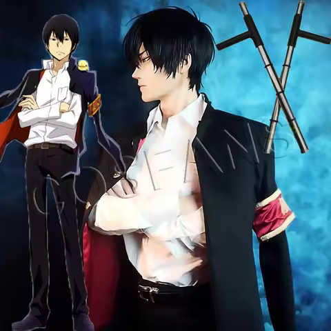 Anime Hitman Reborn Cosplay Costume Hibari Kyoya Cosplay Costumes Halloween Clothes For Men Uniform 