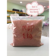 Baja Buah / Baja Bunga 1KG / Baja Tunggal MOP 60% K20 ( Muriate of Potash)