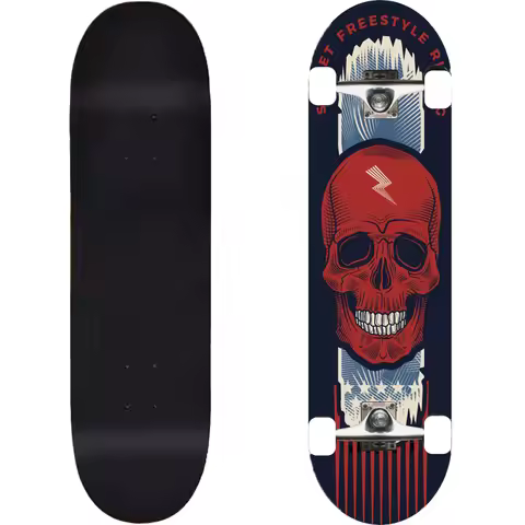 31*8Inch Maple Complete Skateboard Set with Fashionable Skull Pattern Can Be Customized