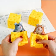 Cheese Mouse Squeeze Stress Reliever Squishy Toy Pinch Toy Fidget Toy Decompression Kids Toy