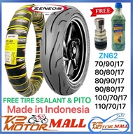 ZENEOS ZN62 MOTORCYCLE TIRE GULONG TUBELESS 70/90/17 80/80/17 80/90/17 90/80/17 100/70/17