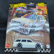 Diecast Hot Wheels Boulevard Mercedes-Benz E 36 AMG white rubber tires