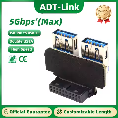 ADT-Link USB 3.0/3.1 Adapter C Type IDC 19P/20P To USB A Female Port Internal Connection 3.0 A Femal