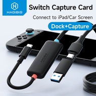 Hagibis USB3.0 Video Capture Card Switch 2 TV Dock with 100W PD for Switch 1/2 to iPad Car Cable Gam