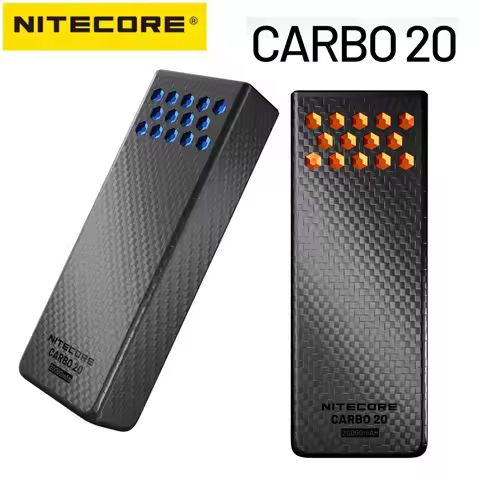 NITECORE CARBO 20 Mobile Power Bank 20000mAh Large Capacity IPX8 Carbon Fiber PD/QC 3.0 65W Fast Cha