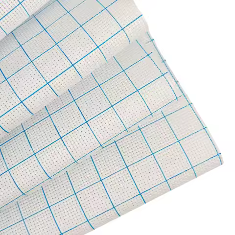 DIY Cross Stitch Kits Aida Fabric Water Soluble Grid Line for Handwork Embroidery 14 CT 30x30cm 30x5