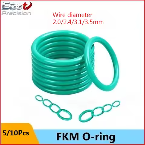 FKM O-Ring CS 2.0/2.4/3.1/3.5mm OD 5-100mm Viton Sealing Gasket High Temp Oil Resistant Rubber O-Rin