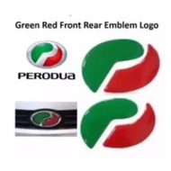 3D Perodua Bezza Red & Green Logo Sticker