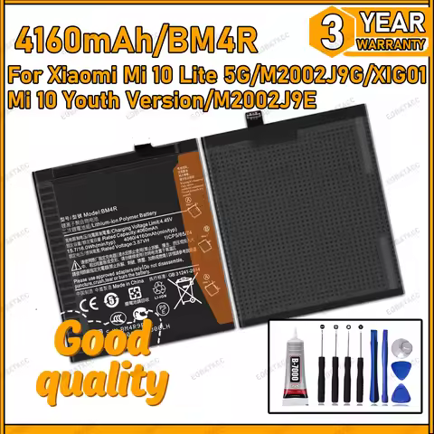 100% New Zero Cycle BM4R Battery For Xiaomi Mi 10 Lite 5G/M2002J9G/XIG01/Mi 10 Youth Version Bateria