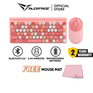 Alcatroz JellyBean A3000 Bluetooth Wireless Rechagreable Keyboard Mouse Combo | Wireless 2.4G