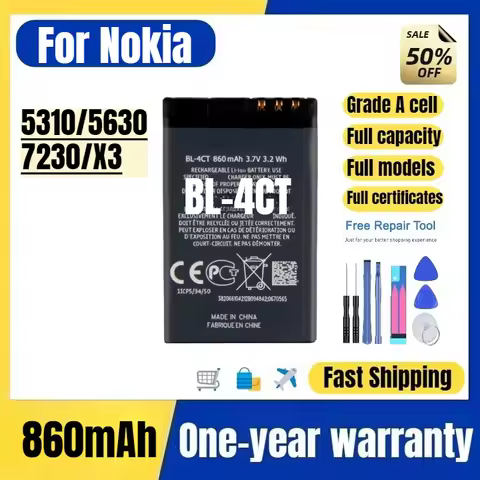 BL-4CT for Nokia 5310/5630/7230/X3 Mobile Phone Battery High Quality High Capacity Replacement Bater