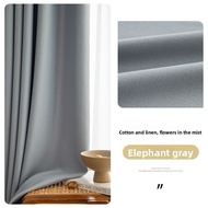 Thickened Cotton Linen Curtains Bedroom Blackout Double-Sided Customizable for Entire House H2.7- 4m