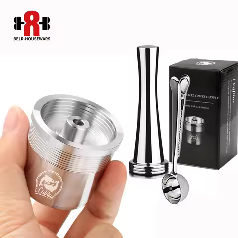 ICafilas STAINLESS STEEL Metal Compatible for illy coffee Machine Maker Refillable Reusable Capsule 