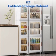 Slim Storage Cabinet with Drawers – Narrow Plastic Organizer Shelf for Kitchen & Bathroom