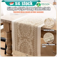 Retro Table Runner with Tassels Runner Nordic Simple Tablecloth Suitable for Home  Mat Waterproof Ta