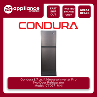 Condura 8.7 cu. ft Negosyo Inverter Pro Two Door Refrigerator CTD271MNi