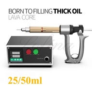 Precision CBD Oil Syringe Gun - Semi-Automatic Heated Dispenser for Vape Cartridges with Adjustable 