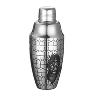 500ml Stainless Steel Cobbler Shaker with Etching Pattern Cocktail Shaker Bar Shaker Cobbler Shaker 