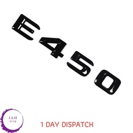 E450 GLOSS BLACK REAR BOOT LID TRUNK BADGE EMBLEM LETTERING FOR MERCEDES BENZ