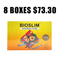 8 BOXES BIOSLIM HERBAL MIXTURE SLIMMING TEA BAG 30 TEABAGS EXP 06/2028