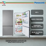 Panasonic NR-BX421 2-Door Fridge 422L Bottom Freezer Refrigerator Steel Door Series NRBX421BPSM NR-B