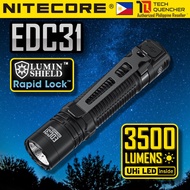 Nitecore EDC31 Flashlight - Lumin Shield - 3500 Lumens - USB-C Rechargeable - Rapid Lock -380m- IP68