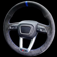 DIY Artificial leather Suede Carbon  Fiber Customized Car Steering Wheel Cover For Audi Q3 F3 Q5 FY 