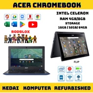 Chromebook Acer C731 C732 R11  intel celeron RAM 4GB/8GB Storage 16GB / 32GB Mini Laptop playstore [