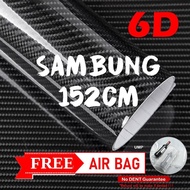 KakiDeco🔥 SAMBUNG 152cm 6D Carbon Sticker 🔥5D Carbon Sticker High Glossy Carbon Fiber Film Wrap Deca