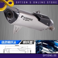 Akrapovic Motorcycle Exhaust Pipe for BMW C400x C400gt Carbon Fiber Mufflet Tip Exhaust Slip On