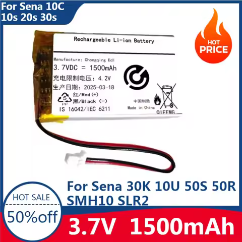 Battery for Sena 30K 10U 50S 50R SMH10 SLR2 SP51 SHOEI GT-Air II 2019 10C 10S 20s 30S EVO Motorcycle